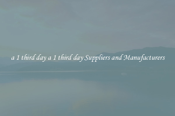 a 1 third day a 1 third day Suppliers and Manufacturers