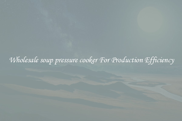 Wholesale soup pressure cooker For Production Efficiency