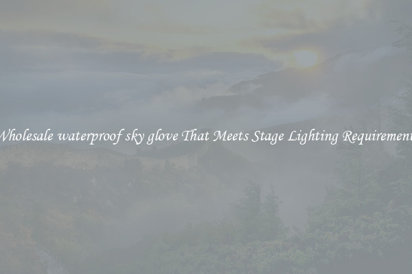 Wholesale waterproof sky glove That Meets Stage Lighting Requirements