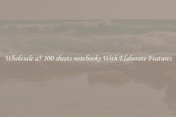 Wholesale a5 100 sheets notebooks With Elaborate Features