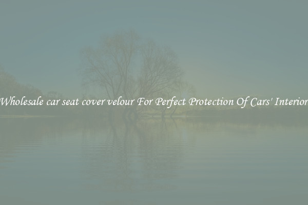Wholesale car seat cover velour For Perfect Protection Of Cars' Interior 
