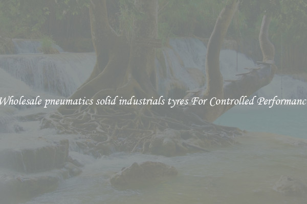 Wholesale pneumatics solid industrials tyres For Controlled Performance