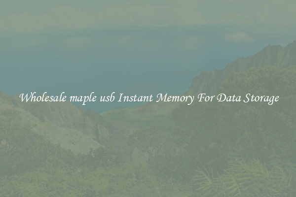 Wholesale maple usb Instant Memory For Data Storage