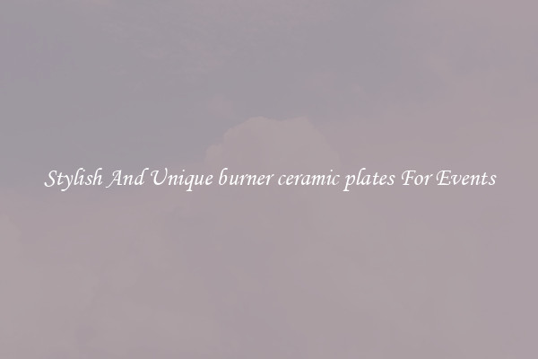 Stylish And Unique burner ceramic plates For Events