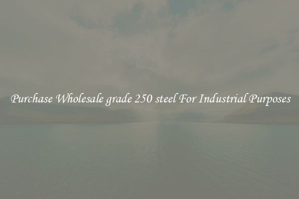 Purchase Wholesale grade 250 steel For Industrial Purposes