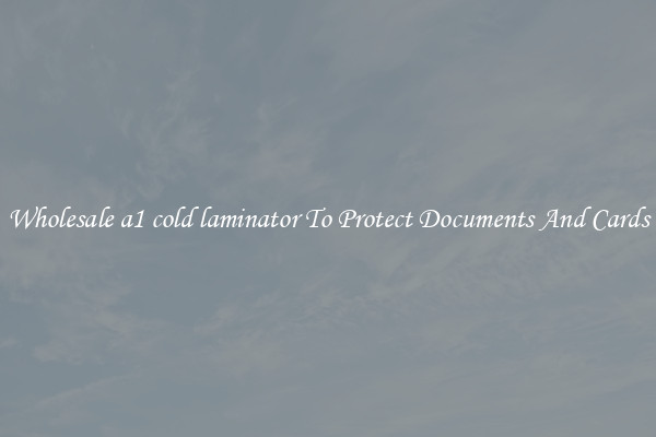 Wholesale a1 cold laminator To Protect Documents And Cards