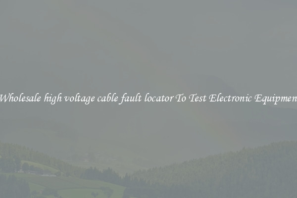 Wholesale high voltage cable fault locator To Test Electronic Equipment