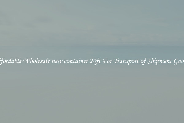 Affordable Wholesale new container 20ft For Transport of Shipment Goods 