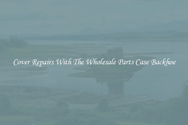 Cover Repairs With The Wholesale Parts Case Backhoe