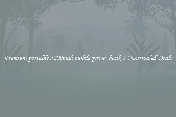 Premium portable 5200mah mobile power bank At Unrivaled Deals