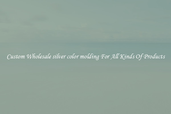 Custom Wholesale silver color molding For All Kinds Of Products