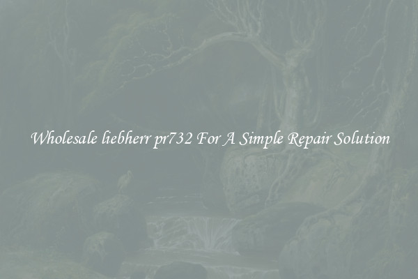 Wholesale liebherr pr732 For A Simple Repair Solution
