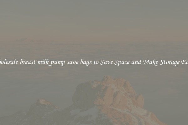 Wholesale breast milk pump save bags to Save Space and Make Storage Easier